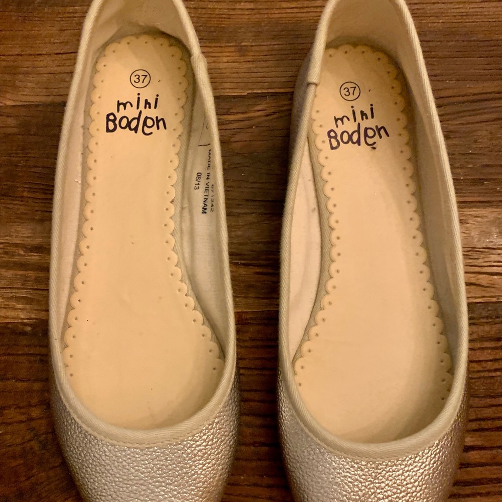 Mini Boden Silver Girls Shoes